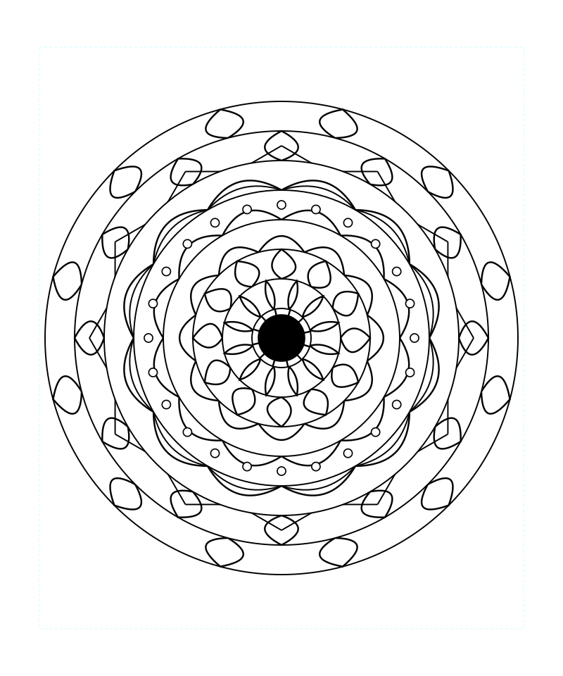 Sacred Geometry Mandala Harmony Symmetry Coloring Page