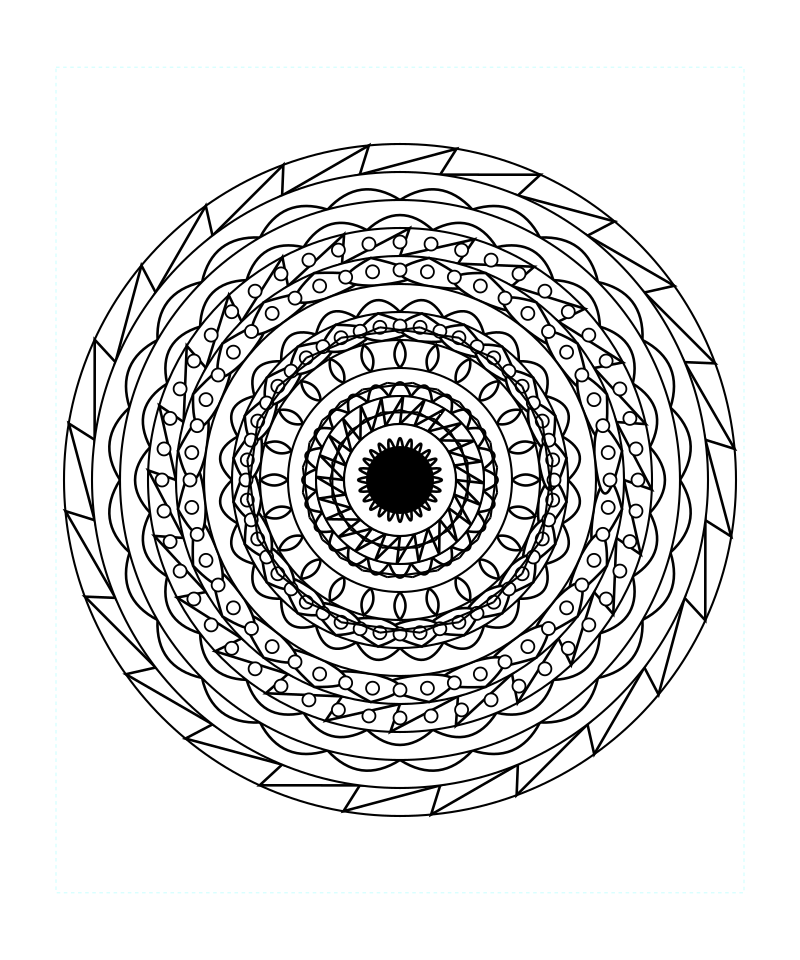 Sacred Geometry Mandala High Resolution Coloring Page