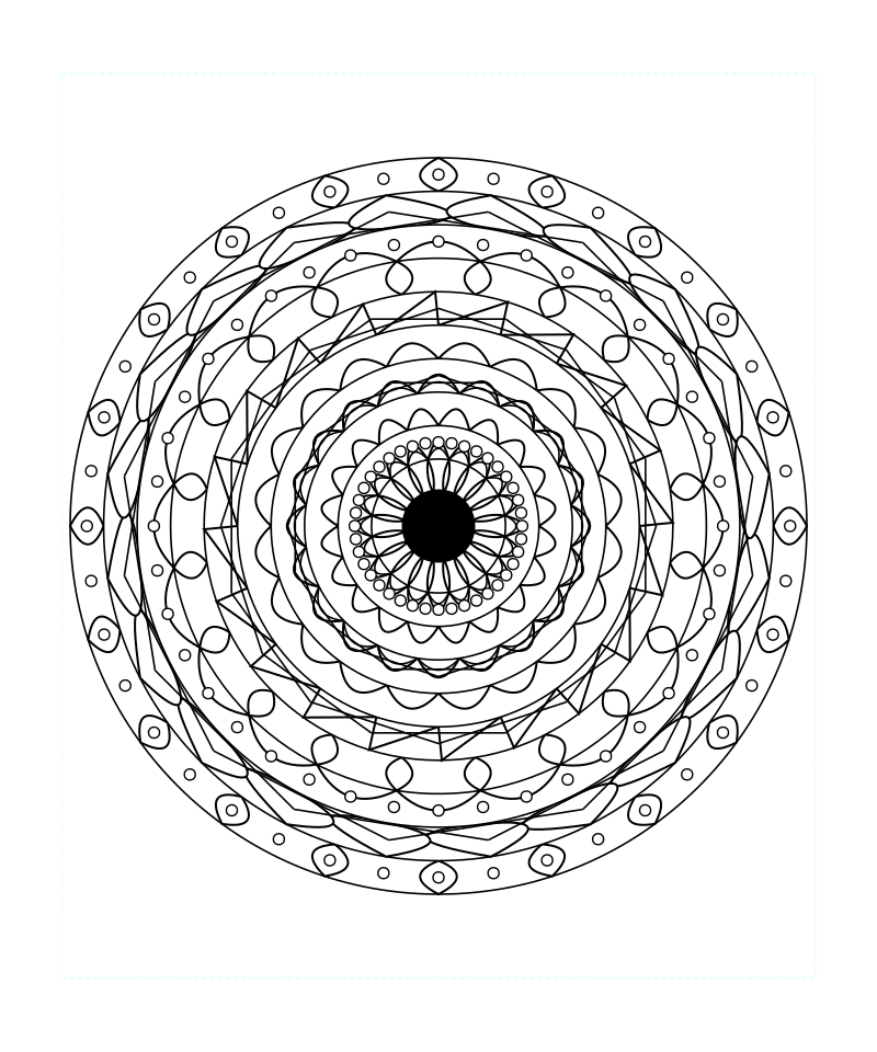 Sacred Geometry Mandala Intricate Adult Coloring Page Printable