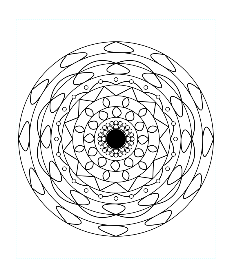 Sacred Geometry Mandala Intricate Coloring Page