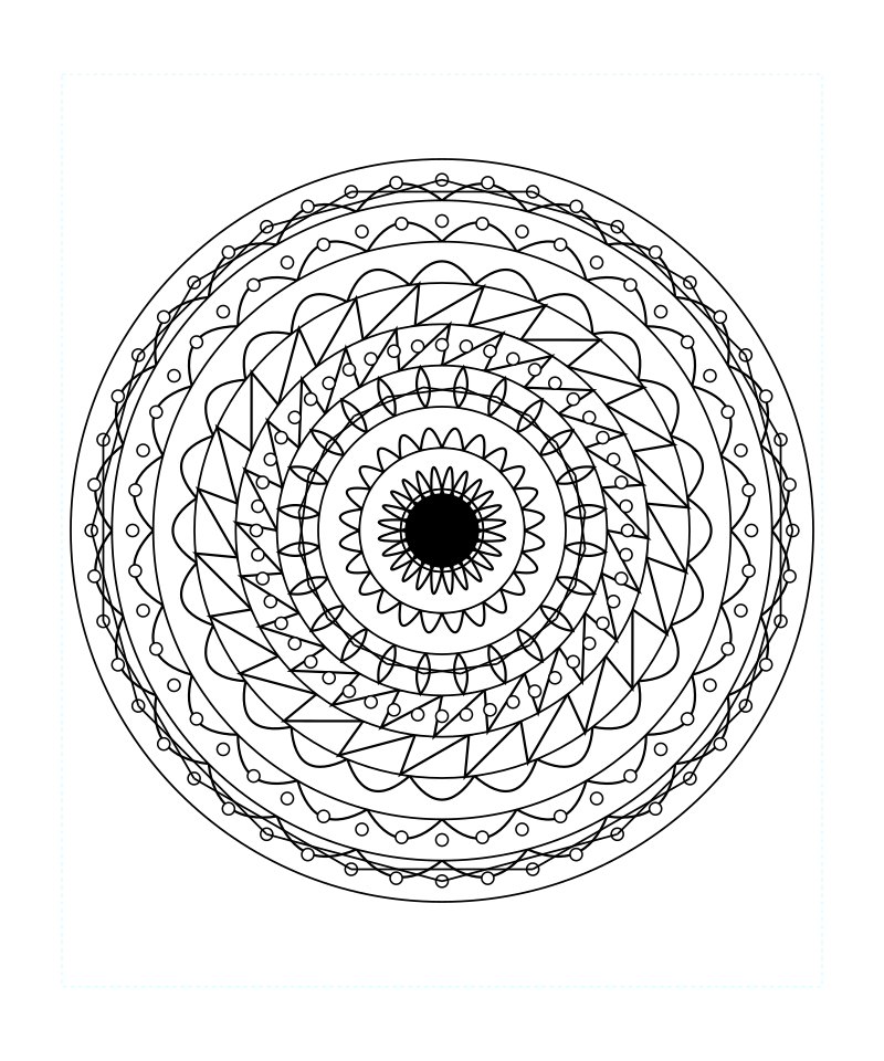 Sacred Geometry Mandala Light Harmony Coloring Page