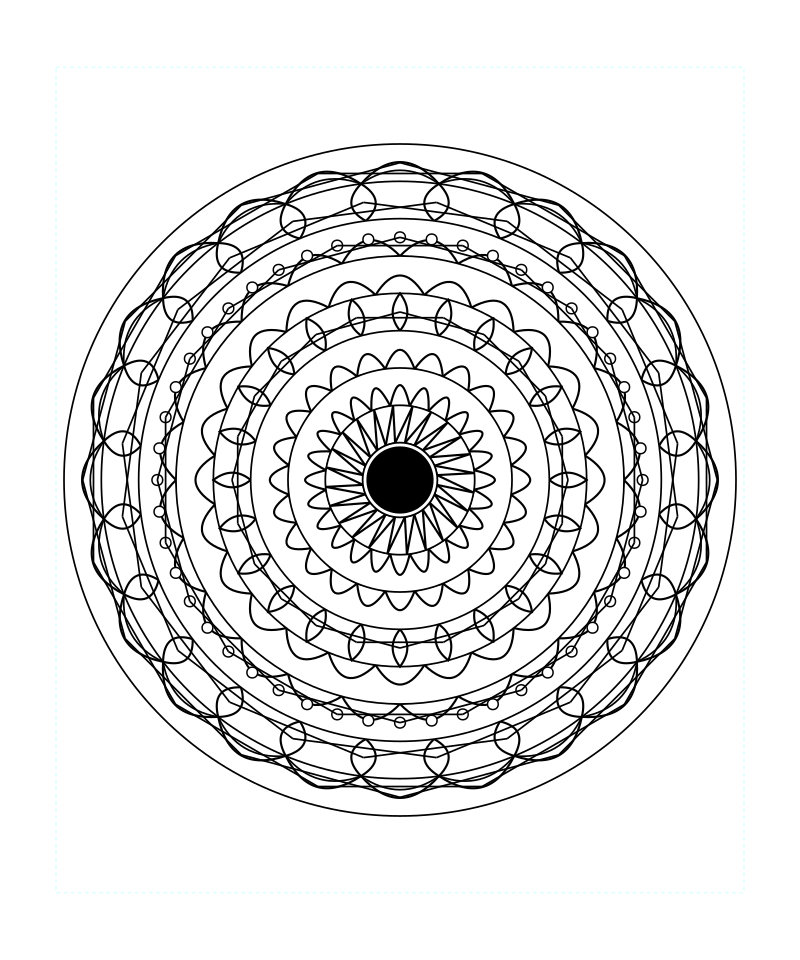 Sacred Geometry Mandala Light Mandala Pattern Coloring Page