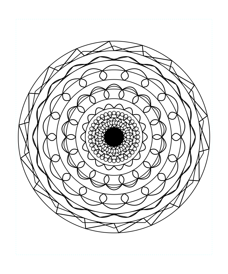 Sacred Geometry Mandala Light Peace Coloring Page