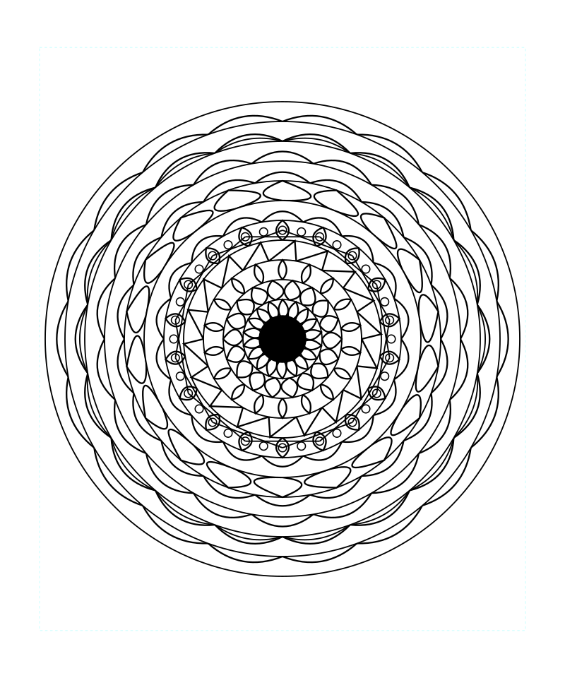 Sacred Geometry Mandala Light Spirit Coloring Page