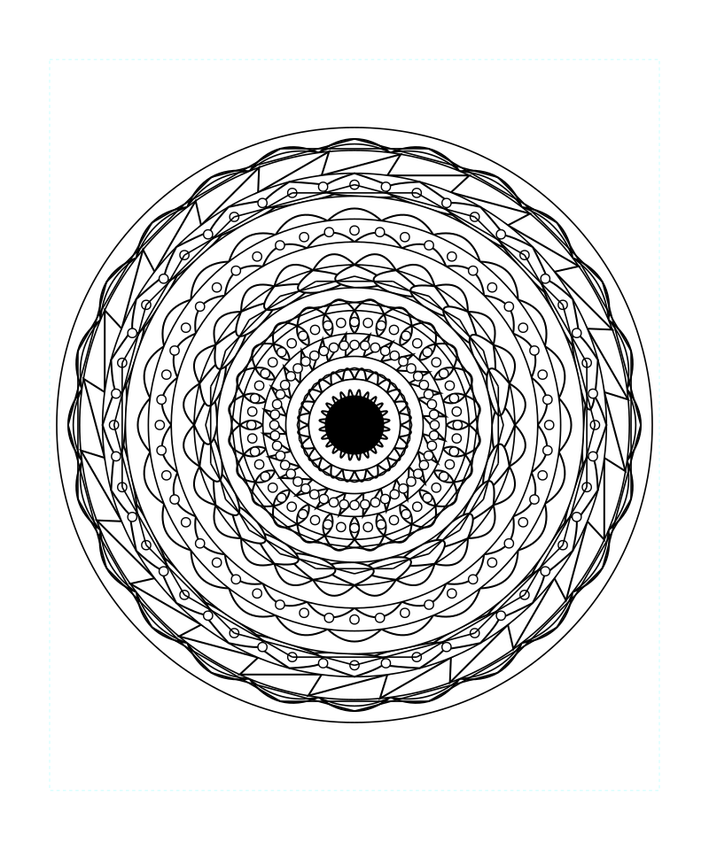 Sacred Geometry Mandala Light Zen Coloring Page