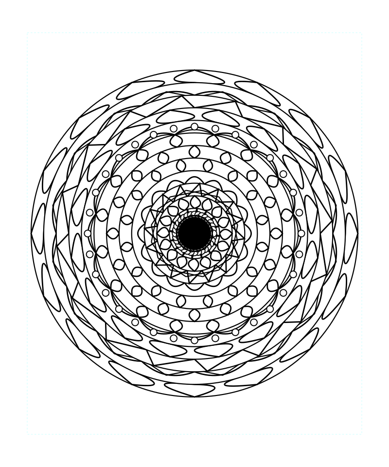 Sacred Geometry Mandala Lotus Balance Coloring Page