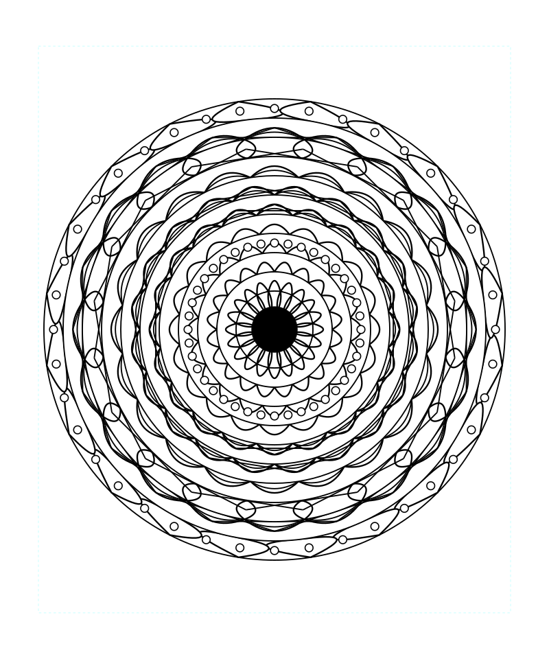 Sacred Geometry Mandala Lotus Flower Coloring Page