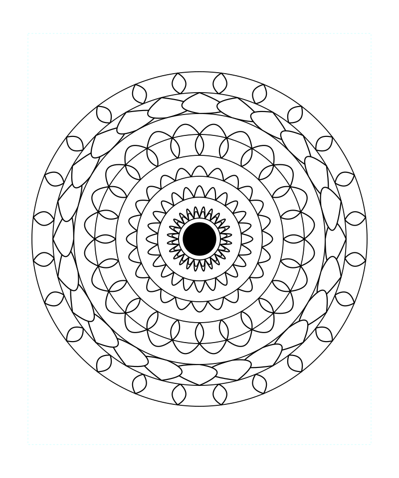 Sacred Geometry Mandala Lotus Geometry Pattern Coloring Page