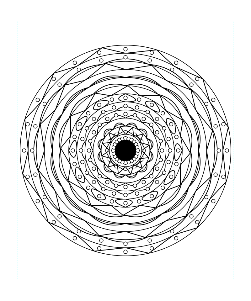Sacred Geometry Mandala Lotus Serenity Coloring Page