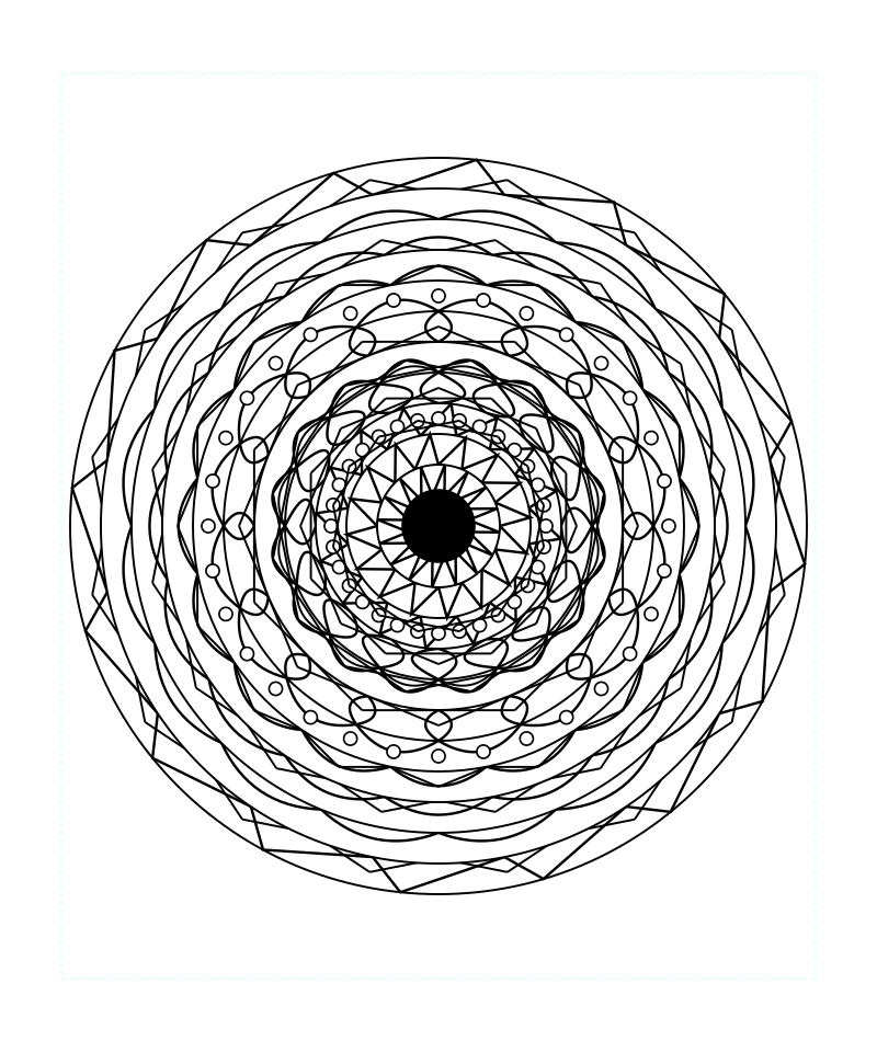 Sacred Geometry Mandala Lotus Spirit Coloring Page