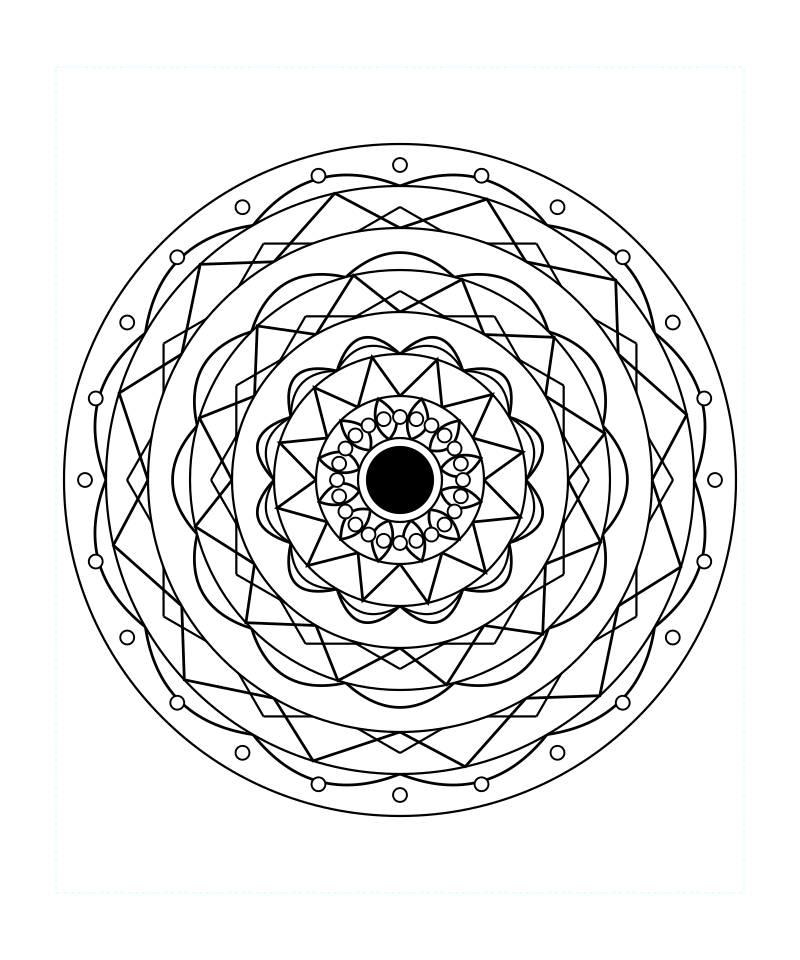 Sacred Geometry Mandala Mandala Pattern Art Coloring Page