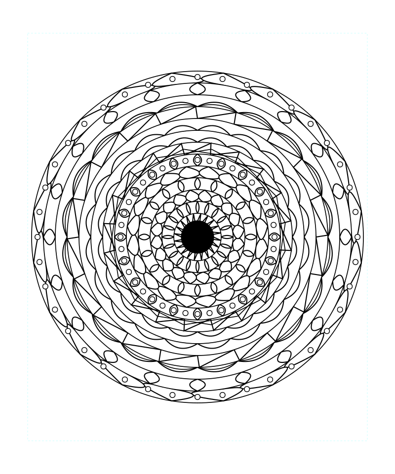 Sacred Geometry Mandala Meditation Art Coloring Page