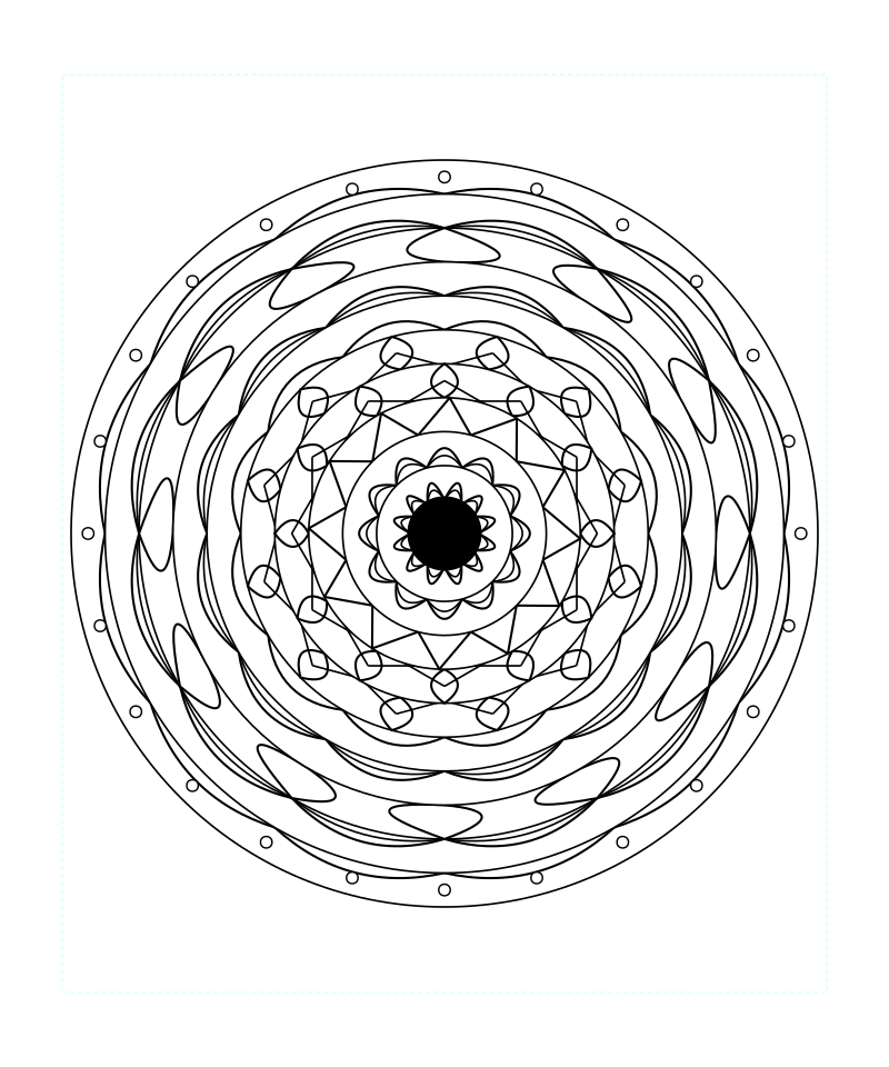 Sacred Geometry Mandala Meditation Coloring Page Printable
