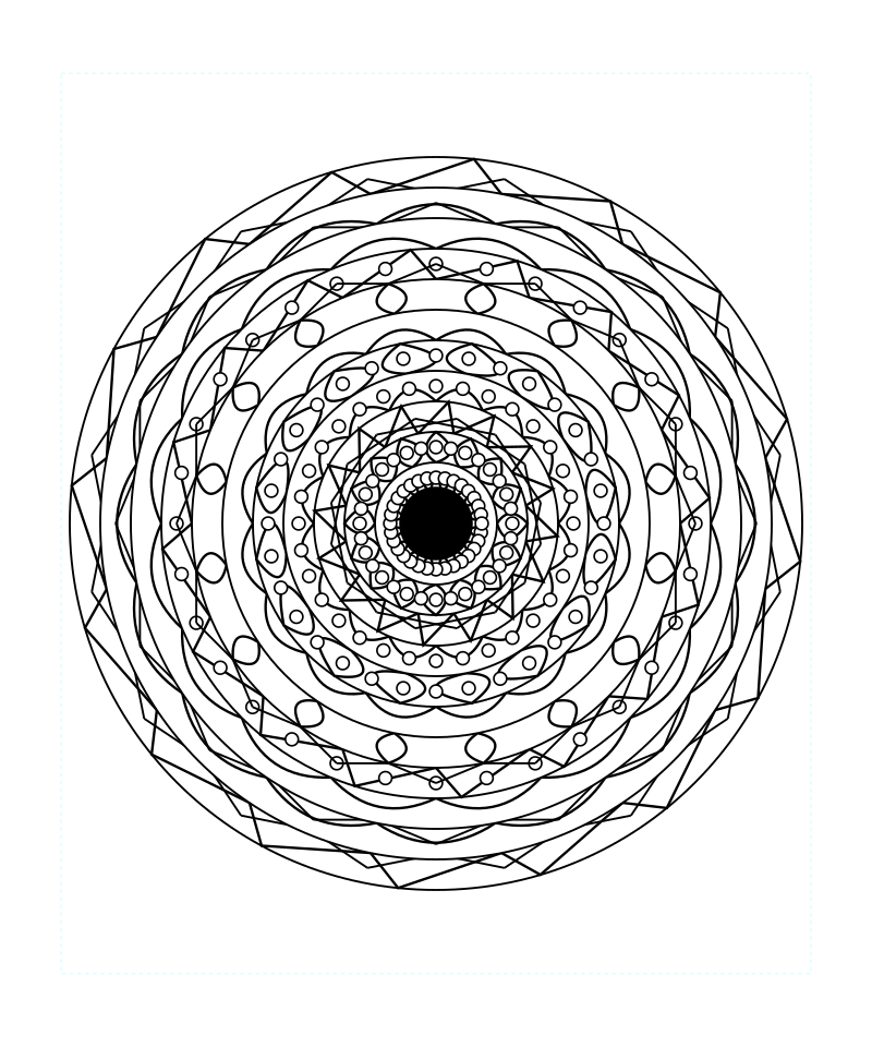 Sacred Geometry Mandala Meditation Coloring Page