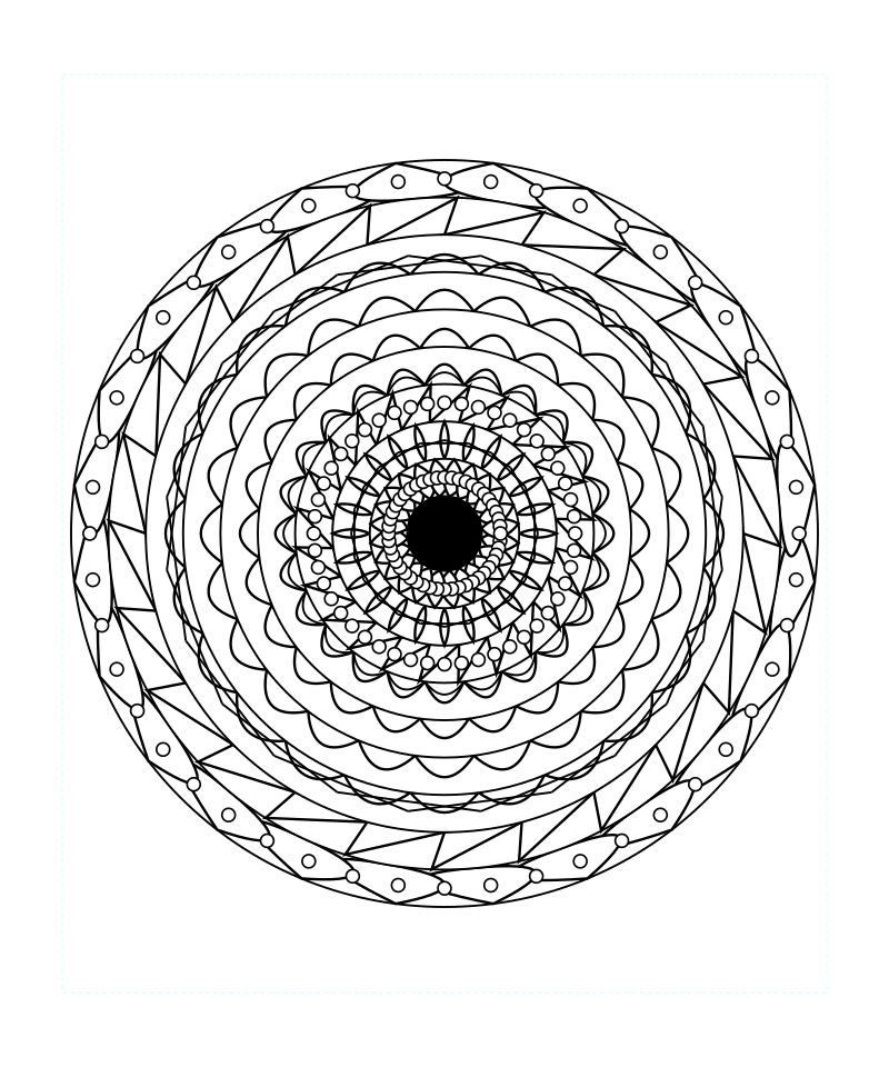 Sacred Geometry Mandala Meditation Mandala Pattern Coloring Page