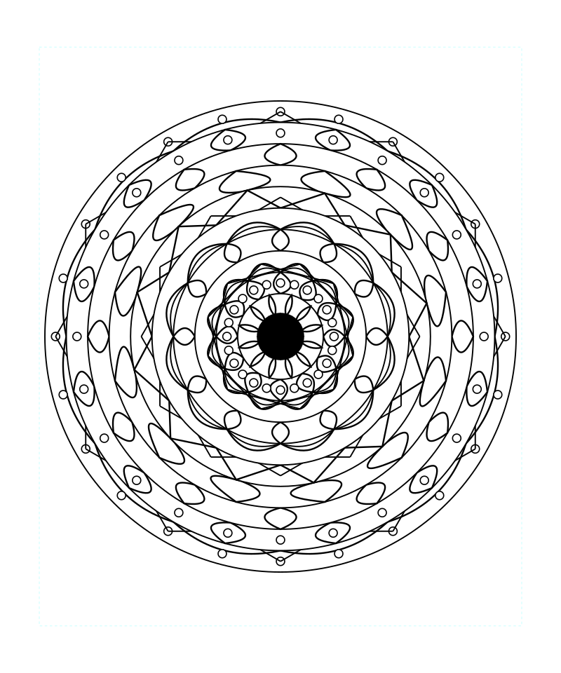 Sacred Geometry Mandala Meditation Pattern Coloring Page