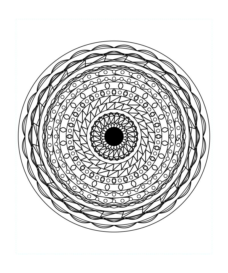 Sacred Geometry Mandala Mind Calming Coloring Page