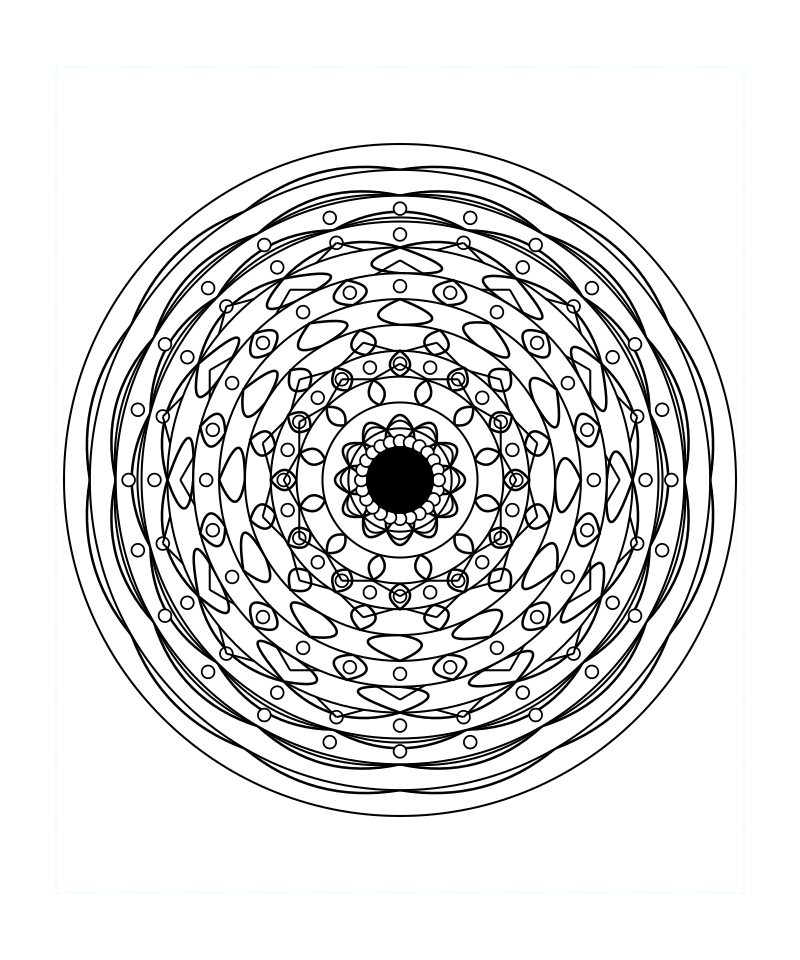 Sacred Geometry Mandala Mind Calming Pattern Coloring Page