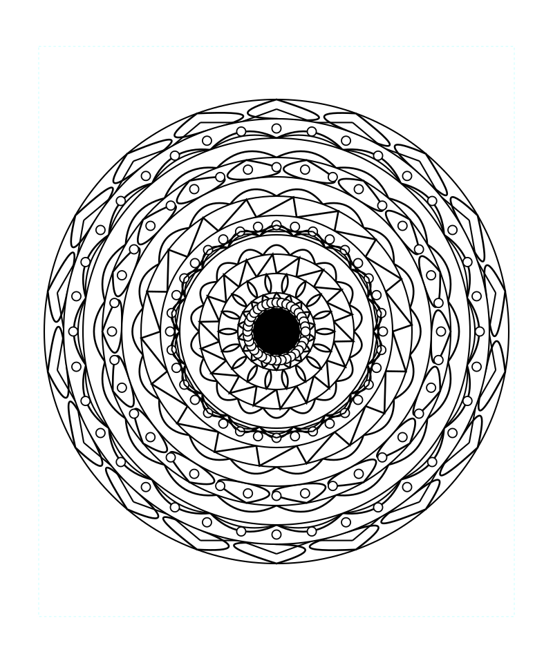 Sacred Geometry Mandala Mindful Art Coloring Page For Adults
