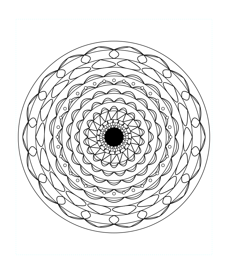 Sacred Geometry Mandala Mindful Pattern Coloring Page