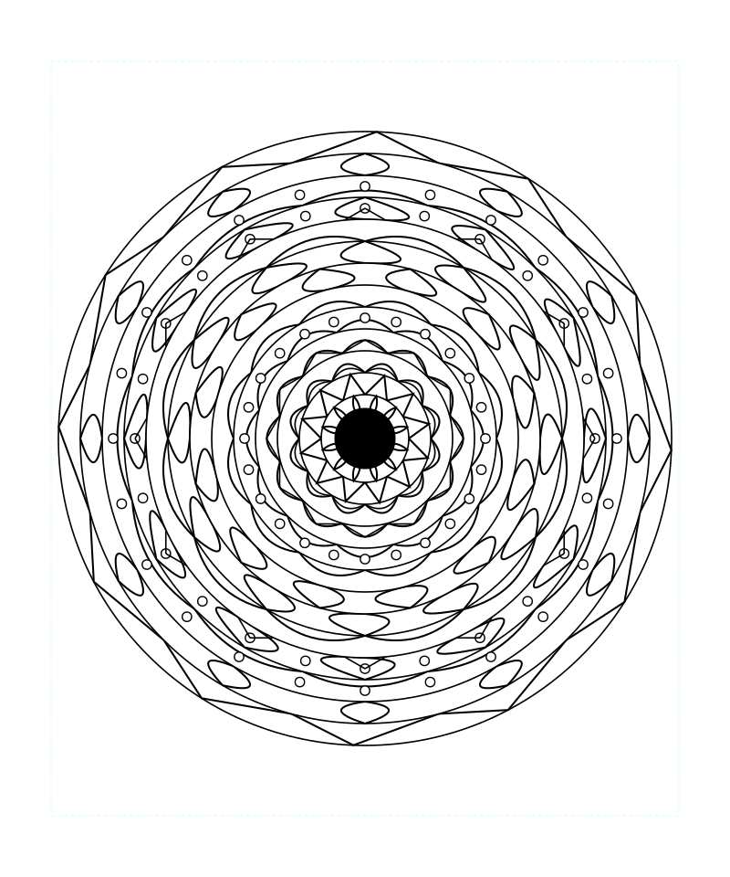 Sacred Geometry Mandala Mindfulness Art Coloring Page