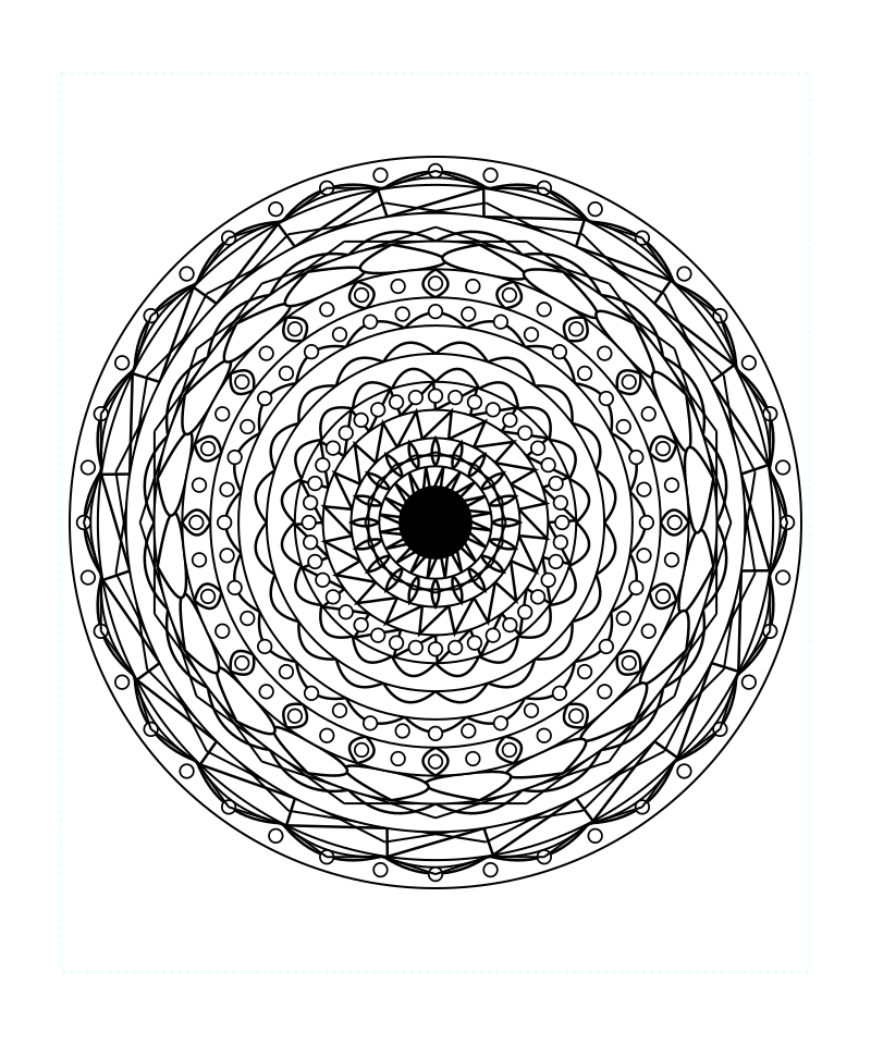 Sacred Geometry Mandala Mindfulness Coloring Page Printable