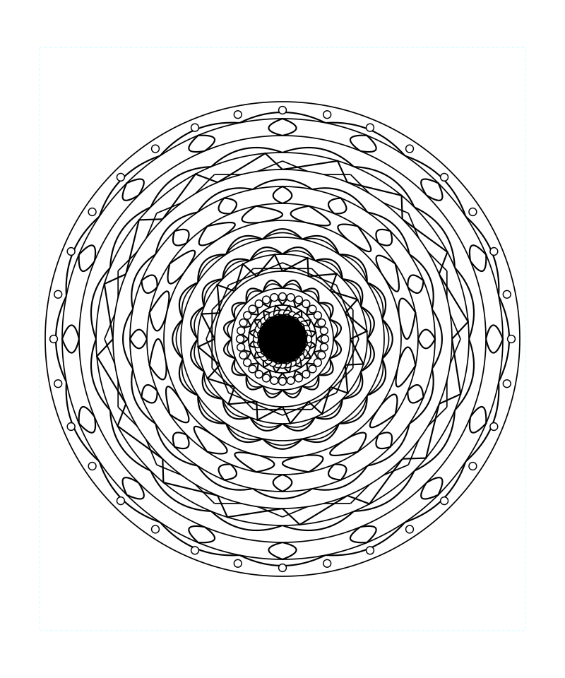 Sacred Geometry Mandala Mindfulness Coloring Page