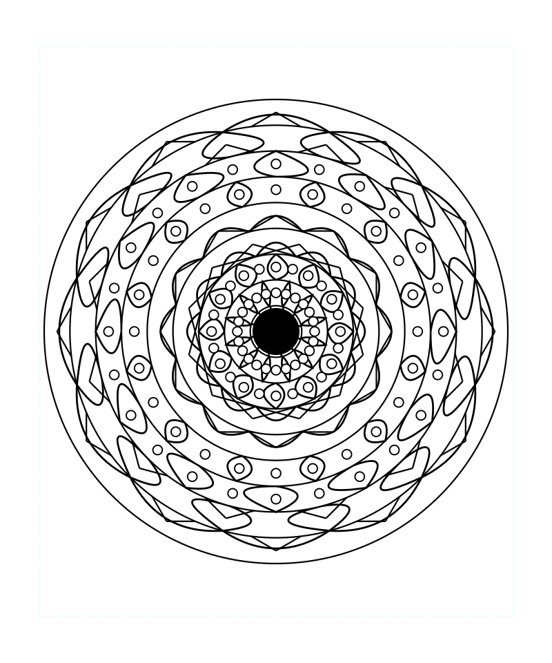 Sacred Geometry Mandala Mystic Balance Coloring Page