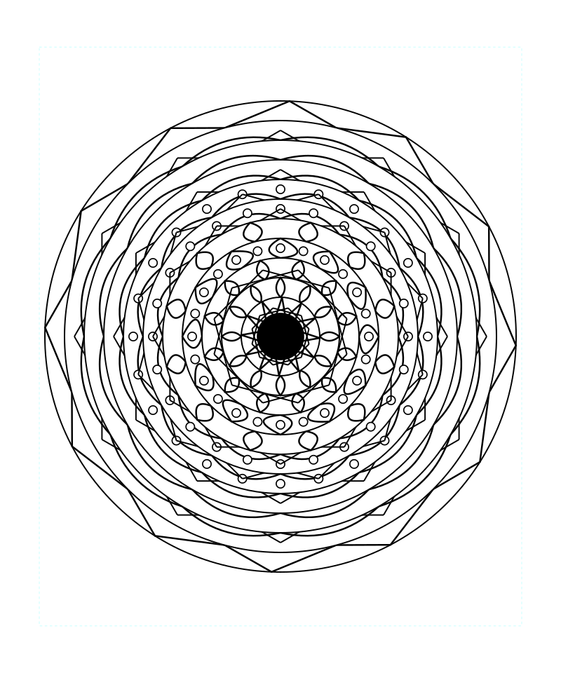 Sacred Geometry Mandala Mystic Mandala Pattern Coloring Page