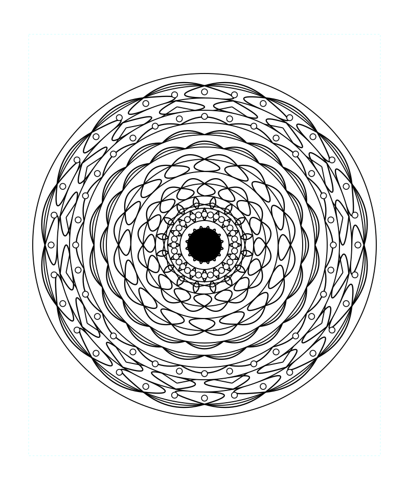 Sacred Geometry Mandala Mystic Pattern Coloring Page