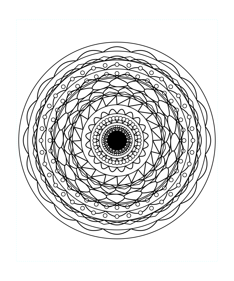 Sacred Geometry Mandala Mystic Peace Coloring Page