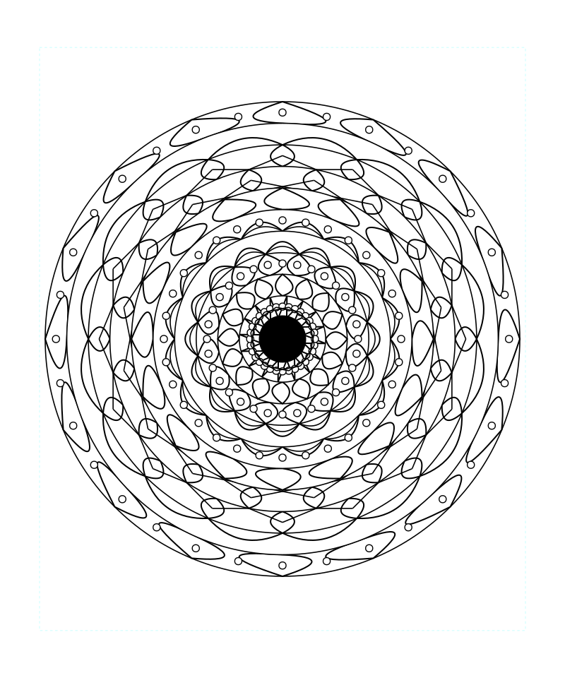 Sacred Geometry Mandala Mystic Serenity Coloring Page