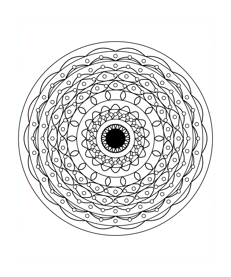 Sacred Geometry Mandala Mystic Spirit Coloring Page