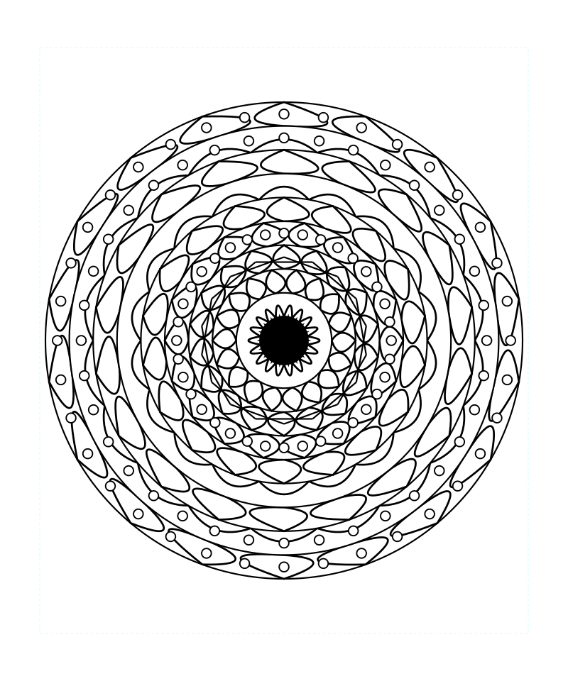 Sacred Geometry Mandala Mystic Symmetry Coloring Page