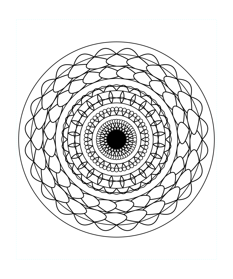 Sacred Geometry Mandala Mystic Zen Coloring Page