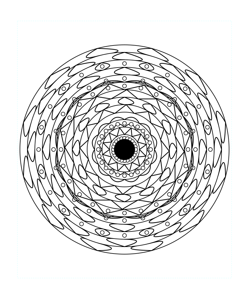 Sacred Geometry Mandala Ornamental Geometry Coloring Page