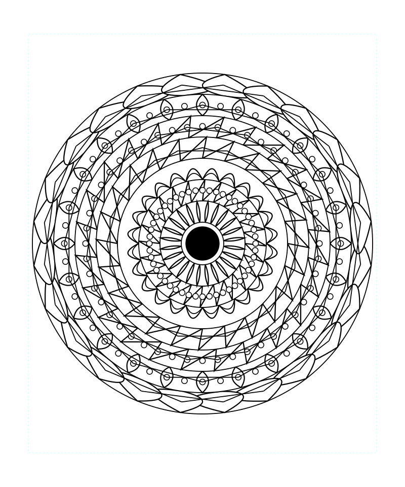 Sacred Geometry Mandala Pattern Coloring Page