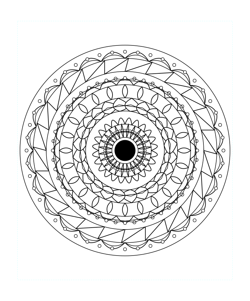 Sacred Geometry Mandala Peace Mandala Pattern Coloring Page
