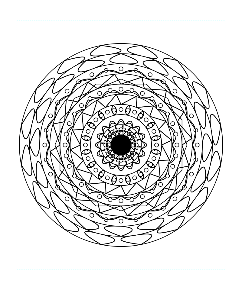 Sacred Geometry Mandala Peace Serenity Coloring Page