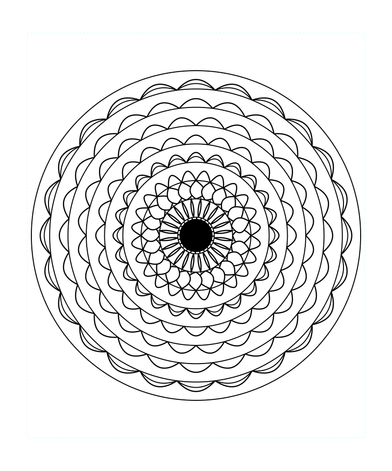 Sacred Geometry Mandala Peace Spirit Coloring Page