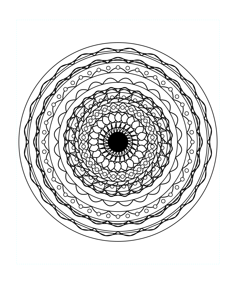 Sacred Geometry Mandala Peace Symmetry Coloring Page