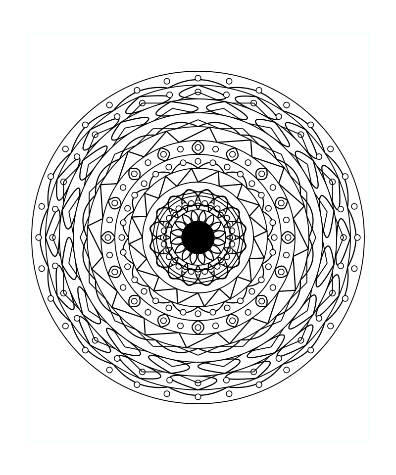 Sacred Geometry Mandala Peace Zen Coloring Page