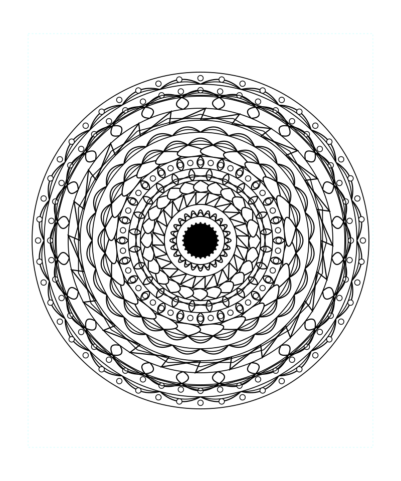 Sacred Geometry Mandala Printable Coloring Page