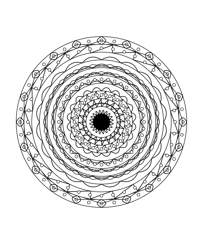 Sacred Geometry Mandala Printable Coloring Sheet