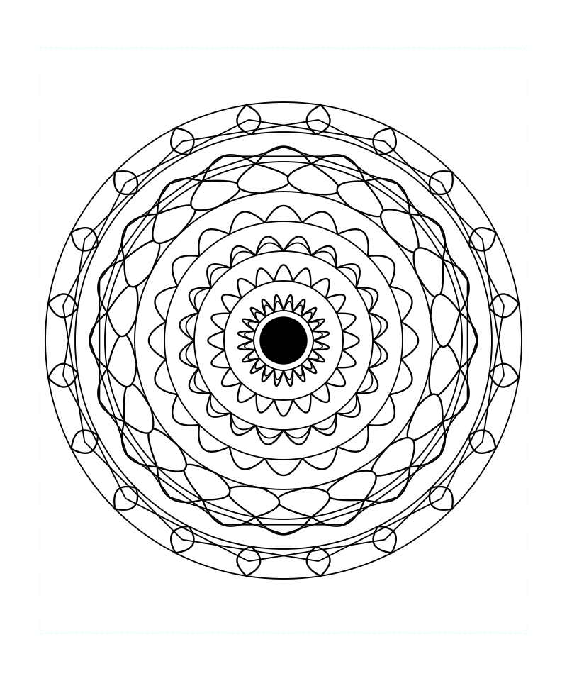 Sacred Geometry Mandala Relaxation Coloring Page Free Instant Svg