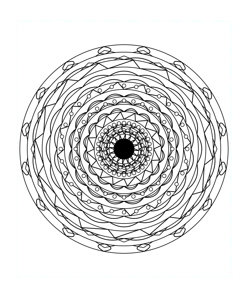 Sacred Geometry Mandala Relaxation Coloring Page Printable Svg