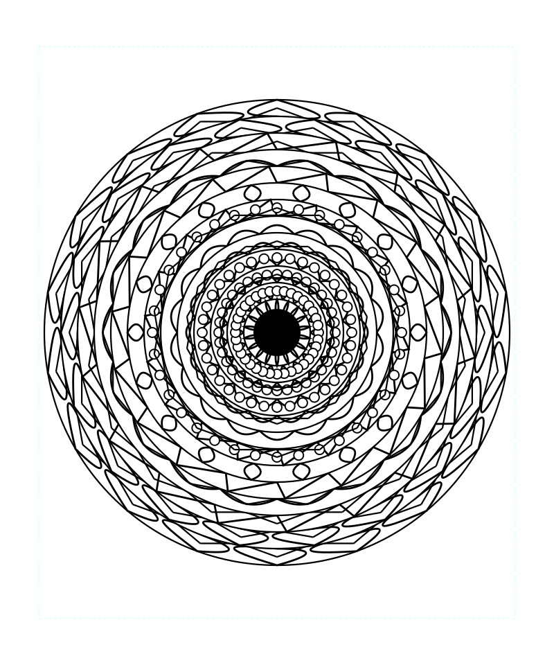 Sacred Geometry Mandala Relaxing Coloring Page For Adults