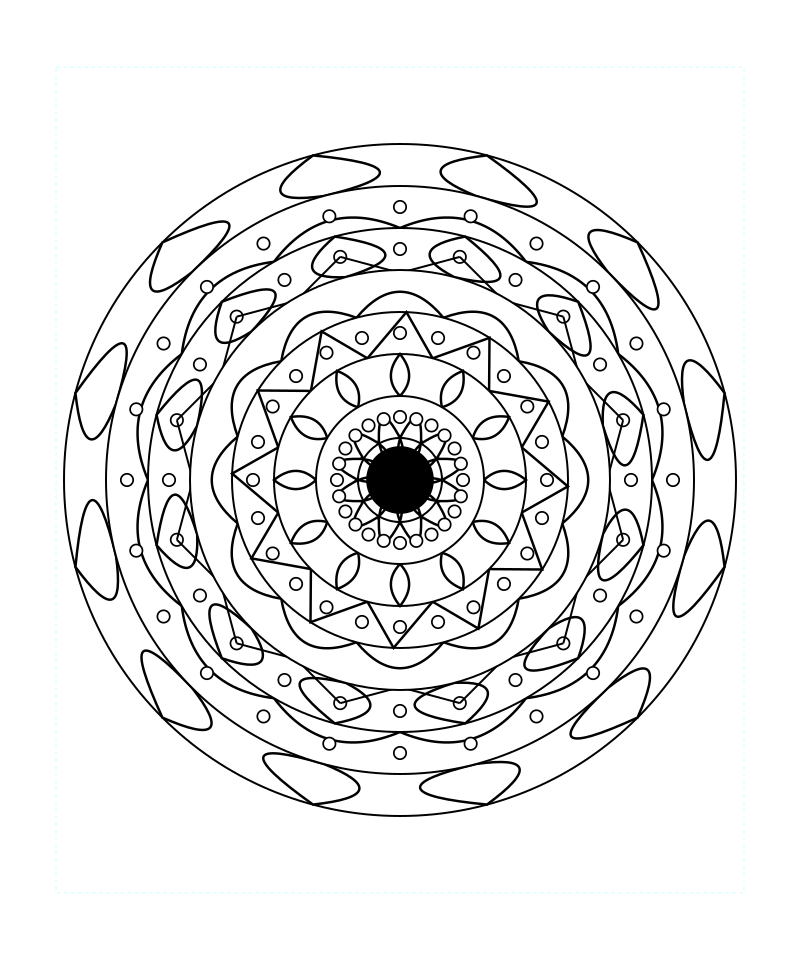 Sacred Geometry Mandala Sacred Aura Art Coloring Page