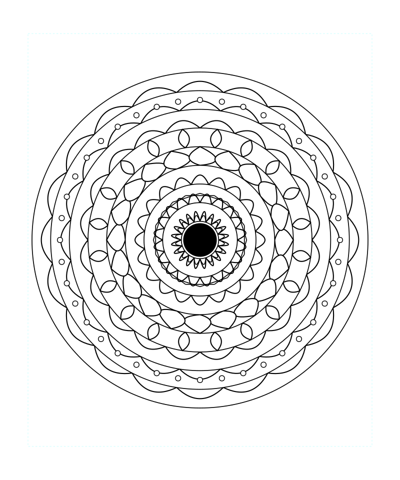 Sacred Geometry Mandala Sacred Balance Art Coloring Page