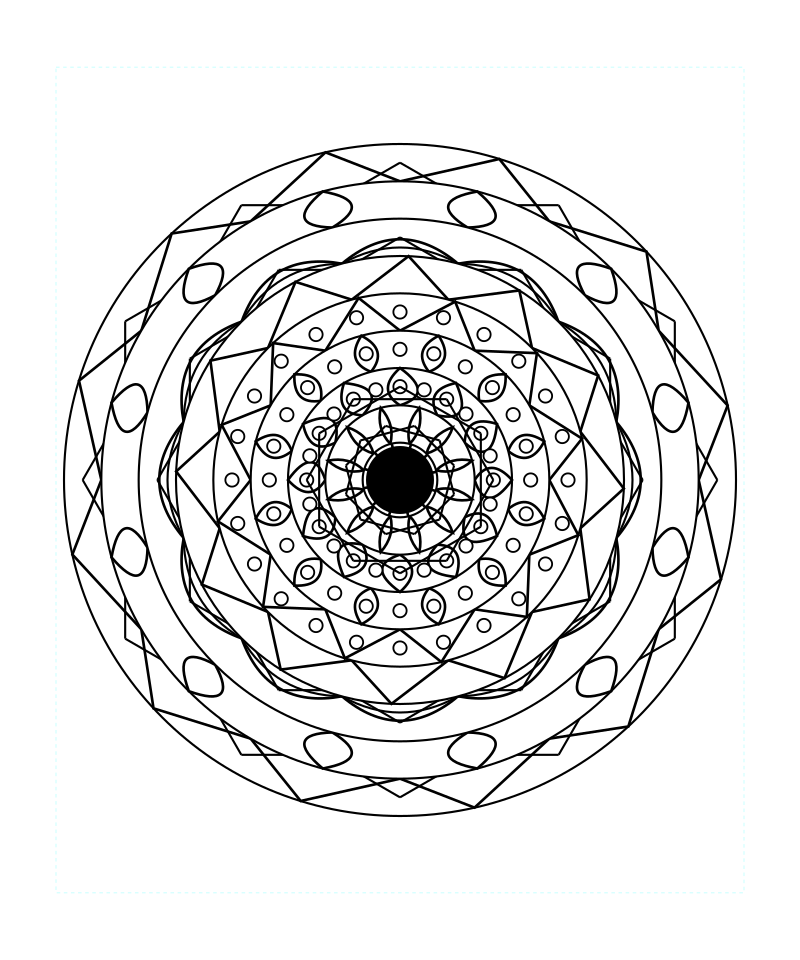 Sacred Geometry Mandala Sacred Balance Coloring Page